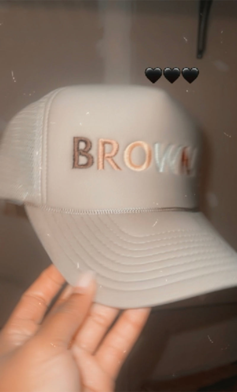 Brown. Signature Collection Trucker Hat